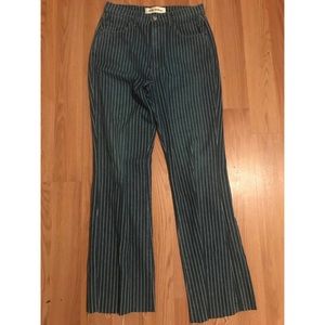 REFORMATION—Pinstriped Blue Jeans.